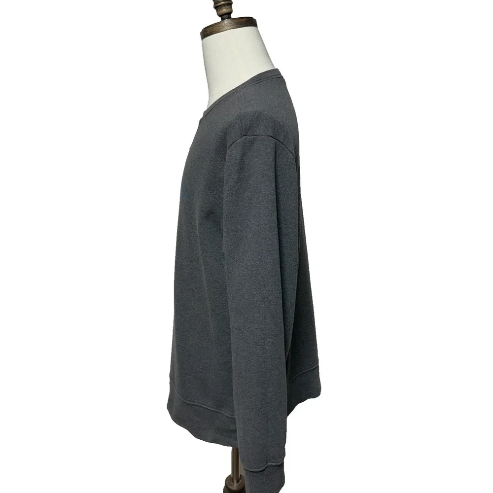North Face Sweatshirt‎ Mens Large Gray Fleece Lined Crew Neck Sweater Pullover
